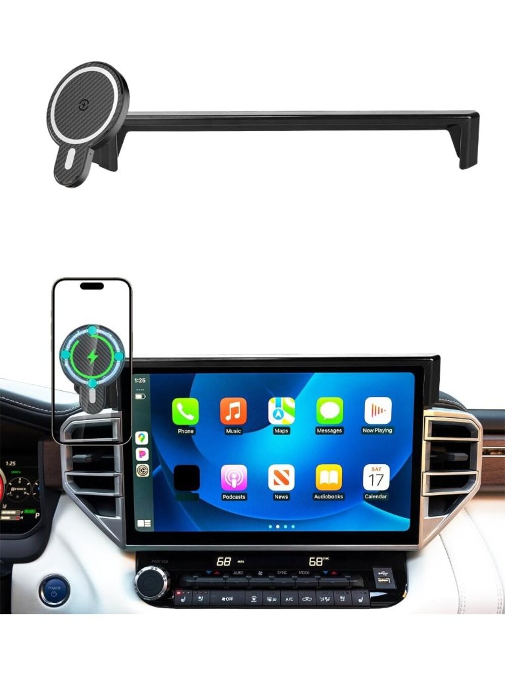Universal Car Phone Mount for Toyota Tundra & Sequoia 2022-2026, 14-Inch